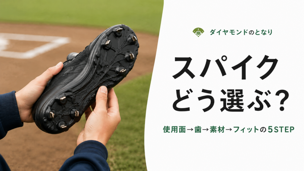 少年野球のスパイクを靴底とフィットで選ぶアイキャッチ画像