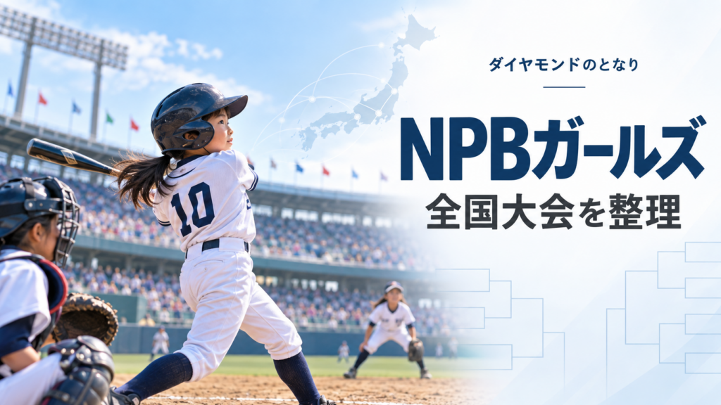NPBガールズトーナメントをイメージした少年野球U-12大会のアイキャッチ画像