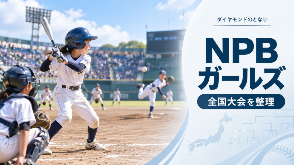 2026年NPBガールズをイメージした少年野球U-12大会のアイキャッチ画像