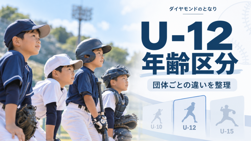 小学生硬式野球は何歳から？団体ごとの年齢区分を整理をイメージした少年野球U-12大会のアイキャッチ画像