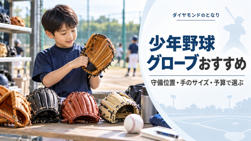 少年野球のグローブを守備位置・手のサイズ・予算から選ぶアイキャッチ画像