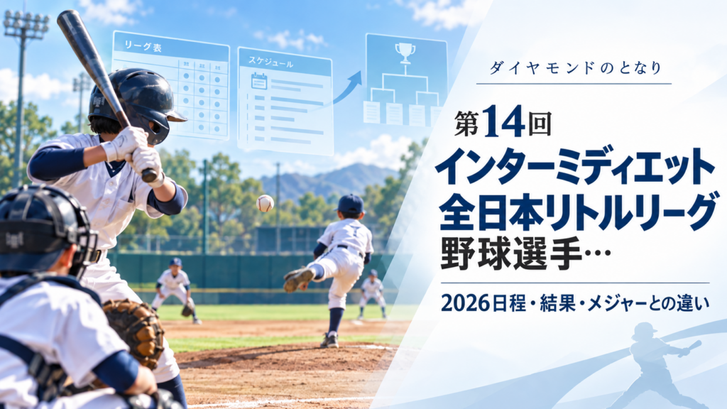 第14回インターミディエット全日本リトルリーグ野球選手をイメージした小学生野球大会のアイキャッチ画像