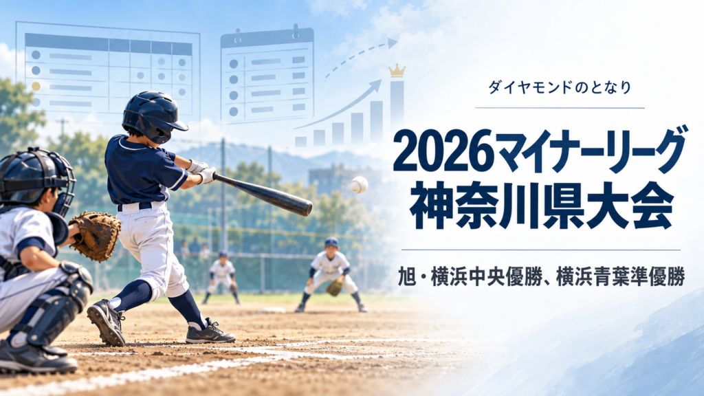 2026マイナーリーグ神奈川県大会をイメージした小学生野球大会のアイキャッチ画像